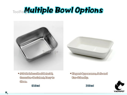 Smart Automatic Pet Feeder With  Sensor, Elevated Base, and 650ml Capacity for Wet & Dry Food