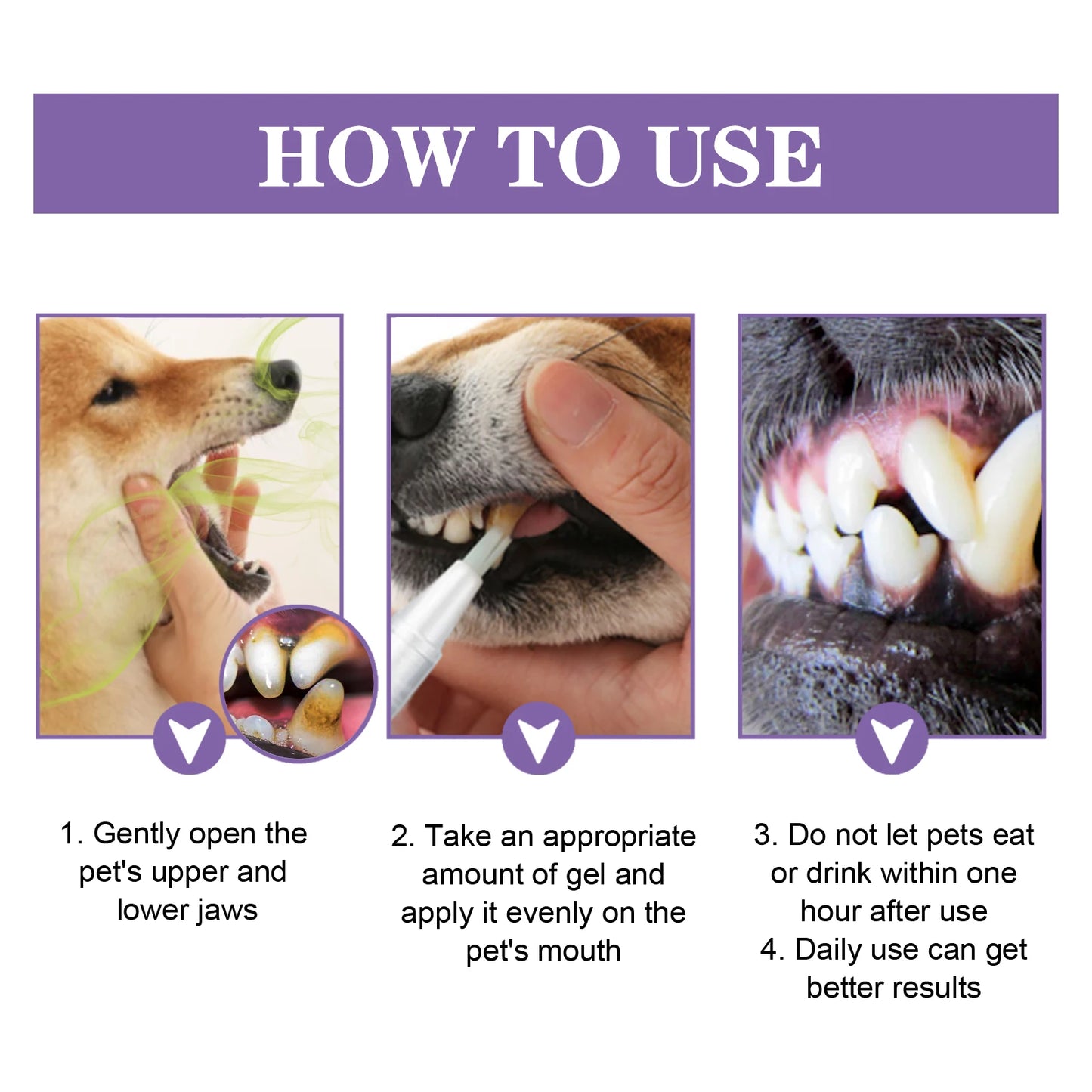 Pets Care Oral Repair Gel Removing Tartar Whitening Tooth Cats Dogs Oral Deodorizer Fresh Breath Pet Puppy Dental Teeth Cleaner