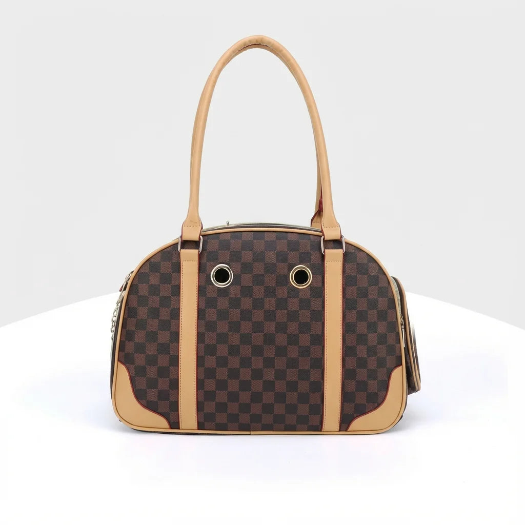 Breathable pet carrier, suitable for cats and dogs, comfortable, portable, crush-resistant, and foldable.