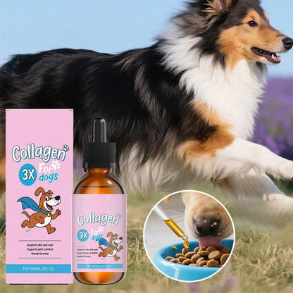 1/3/5-Piece Dog Collagen Drops Gentle Formula for Coat & Skin Care Main Dietary Supplement Dog Cleaning Supplies