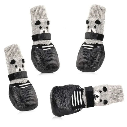 Warm Anti-slip Soft-soled Shoes for Dogs in Winter Puppy Essentials Silicone Rain and Snow Outdoor Socks Dog Shoes Waterproof
