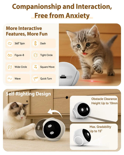 OKAM Companion Robot Camera HD 2K 5G WiFi Smart Camera AI Motion Detection with Pet Recognition IP CCTV Laser Pointer TUYA APP