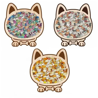 Animal Shape Dog Shaped Puzzle Thinking Training Fun And Difficult Puppies Wooden Puzzle Home Decor Early Education