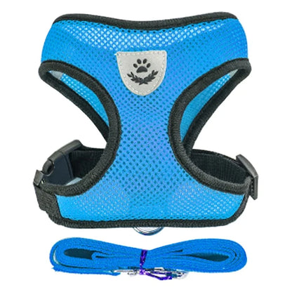 Dog Harness Walking Lead Leash For Small Dogs Collar Polyester Adjustable Mesh Puppy Cat Harness Vest For Medium Pet Accessories