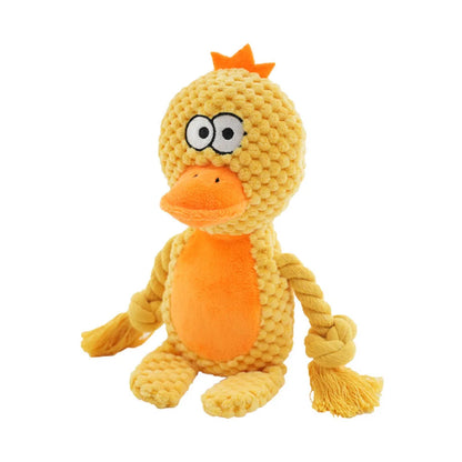 Dog Toys, Dog Squeaker Toys with Crinkle Paper, Stuffed Animal Dog Plush Chewing Toy, Cotton Rope Interactive Toys for Puppy