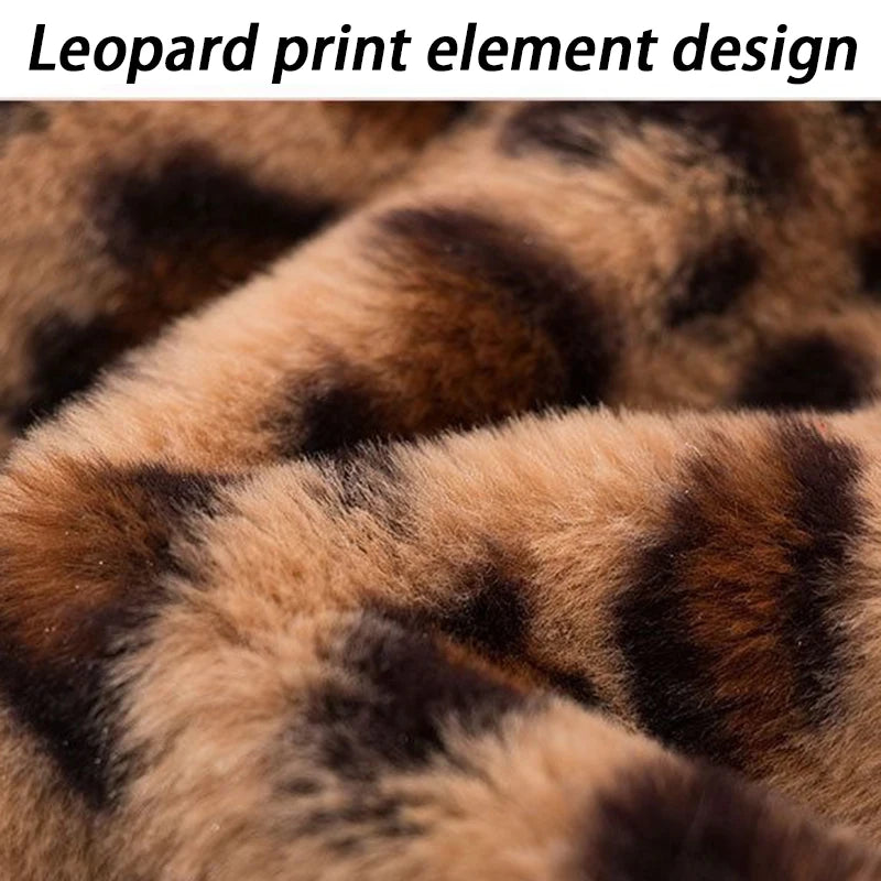 Dog Clothes Small Dog Autumn Winter Coat Leopard Print Fur and Fleece Thermals Puppy Apparels Warm Dog´s Sweater Cute Products