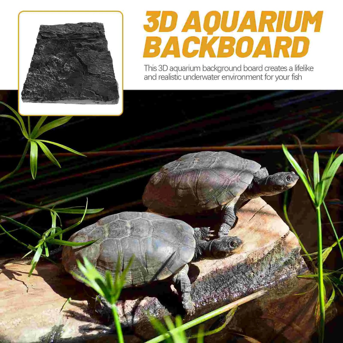 Three Dimensional Decorative Reptile Tank Background 3d Fish Tank Background Board Aquarium Backgrounds Terrarium Turtle Tank