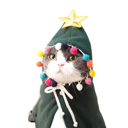 Cat  Costume Dog Cape Cloak Winter Warm Plaid Pet Clothes Puppy Kitten Apparel  Festival Outfit