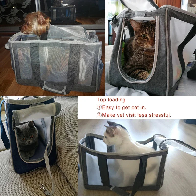 Cat Carrier Bag Breathable Transporter Pet Bag Portable Puppy Single Shoulder Bags Travel Carrier For Cats Dogs Pet Handbag