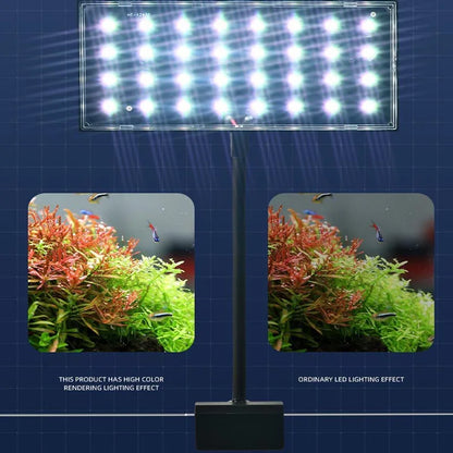 12\16W Aquarium Light Flicker-free Natural Light Fish Tank LED Click Lamp Aquatic Plant Decoration Lighting
