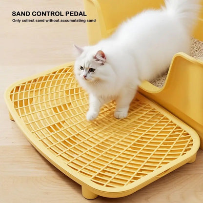 Plastic Pet Cat Litter Mat Anti-carrying Heightened Cat Litter Trapping Mat Multi-color Double-layer Cat Litter Pad Pet Falling