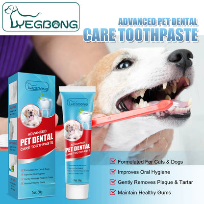Pet Toothpaste for Dogs, Fresh Breath, Bad Breath Removal, Tartar Cleaning, Cat Oral Care, Edible