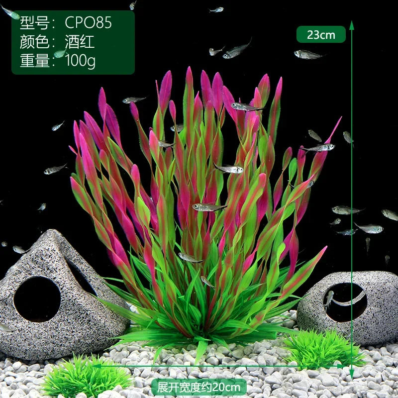13/23/32/36/40cm Aquarium Artificial Plants  Underwater Green Fake Water Grass Aquatic Plastic Plants Fish Tank Decoration