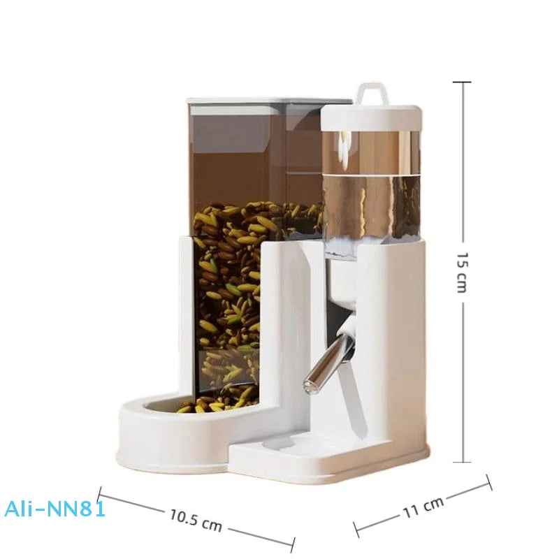 【N】Large Capacity 2In1 Hamster Feeder And Waterer Leakproof Automatic Feeder Water Dispenser Leak Proof Food Small Pet Supplies