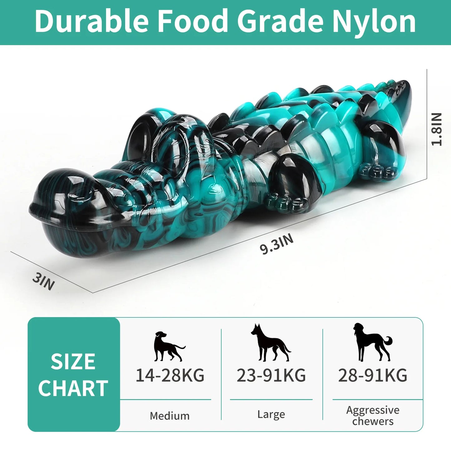 Dog Toys Pets Large Durable Dog Chew Toys Beef-Flavoredfor Chewers Bone Teeth Cleaning Toy Supplies for Tough Nylon Chewers