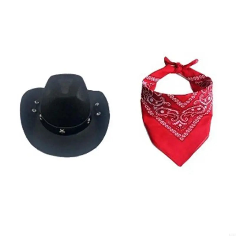 Dog Costume Hat Bandanas Halloween Theme Party Dog Cowboy Hat Cosplay Accessory