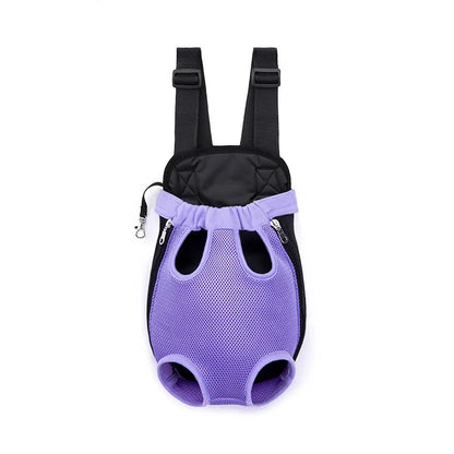 Dog Carrier Front Chest Backpack Pet Cat Carrier Double Shoulder Portable Dog Bag Outdoor Travel Camping Hiking Breathable