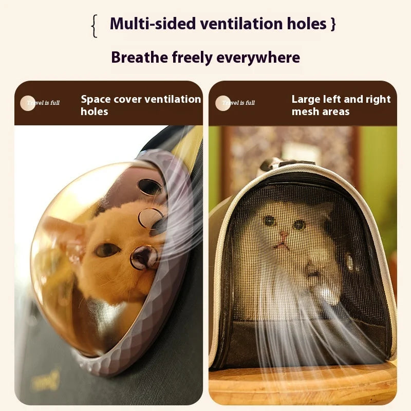 portable Cat Carrier Bag for Cats Pet Carriers Backpacks for Small Dogs Transparent Window Breathable Dog Cat Carrier for Travel