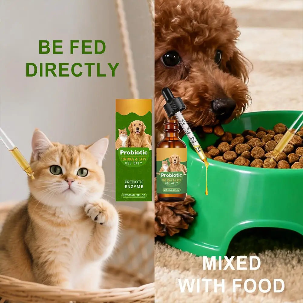 Pet Nutrition Supplement Probiotic Drops Containing Enzymes Used For Dog Cat Digestion And Immune Support Health Supplement