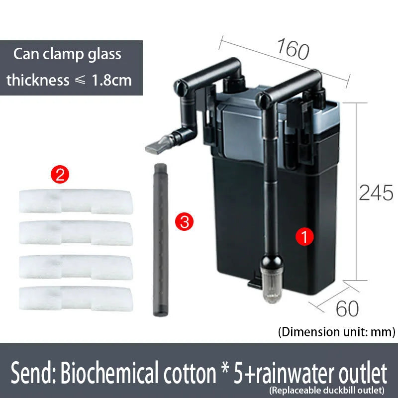 Aquarium Filters Fish Tank External Filter Equipment Hang on Waterfall Filter System Aquariums Water Purifiers Filters Pumps