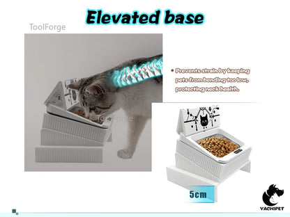 Smart Automatic Pet Feeder With  Sensor, Elevated Base, and 650ml Capacity for Wet & Dry Food
