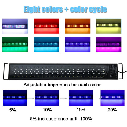 24/7 Lighting Aquarium LED Light full Spectrum Extendable Timer Adjustable Brightness Fish Tank Light Aquariums Decoration Lamp