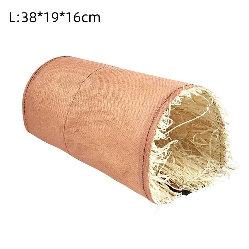 Foldable Woven Rabbit Cages Pets Hamster Guinea Pig Bunny Grass Chew Toy Mat House Bed Nests for Small Animal Rabbit Accessories
