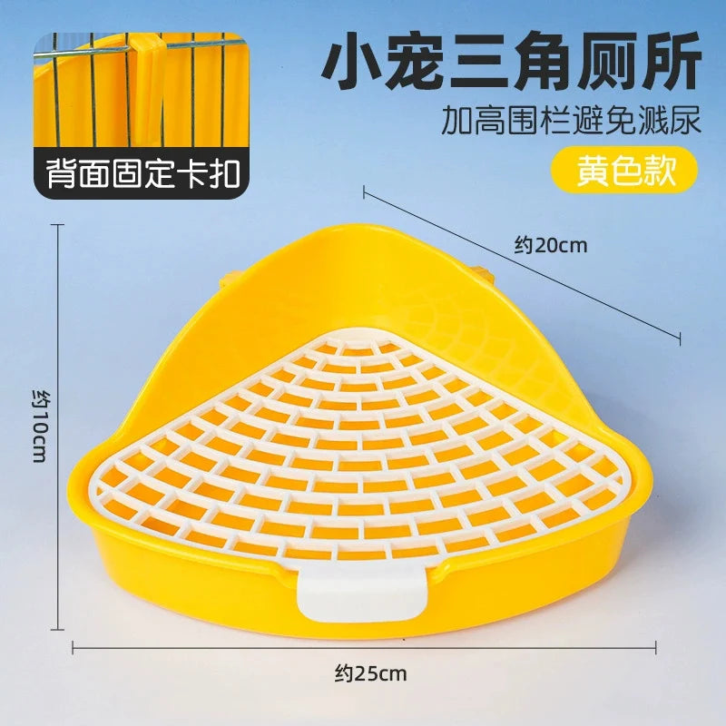 Small Pet Toilet Small Animal Litter Tray Corner for Hamster Guinea Pig Ferret Gerbil Chinchilla Pet Small Rat Toilet