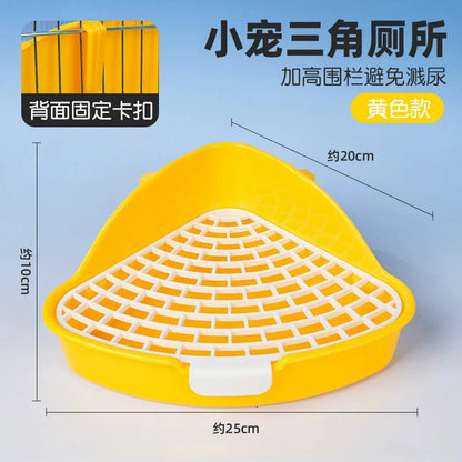 Small Pet Toilet Small Animal Litter Tray Corner for Hamster Guinea Pig Ferret Gerbil Chinchilla Pet Small Rat Toilet