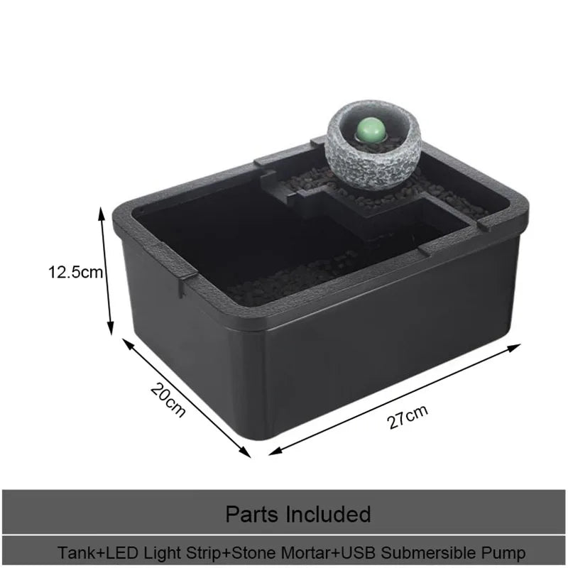 Acrylic Ecological Filter Fish Tank Silent Operation Desktop Mini Fish Tank Self Filtration Water Circulation Ancient Culture