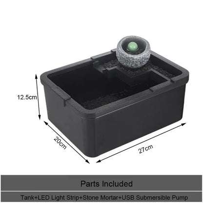 Acrylic Ecological Filter Fish Tank Silent Operation Desktop Mini Fish Tank Self Filtration Water Circulation Ancient Culture