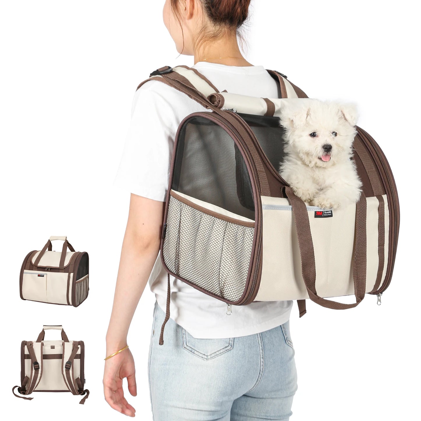 Large Dog Carrier Backpacks,With Load 9KG ,Cat Puppy Carrier Bag for Travel Camping Hiking