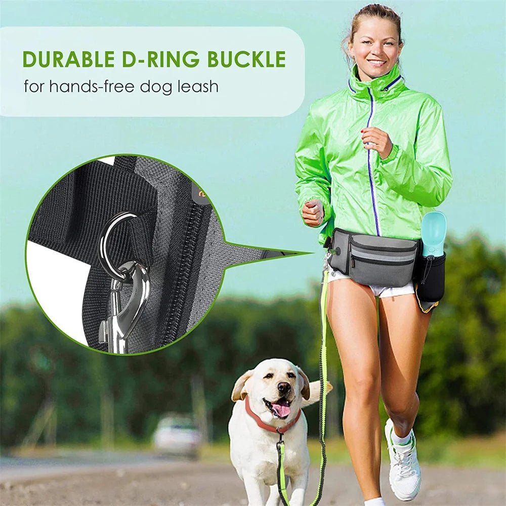 Dog Outdoor Training Waist Bag Multi-functional Dog Feeding Snack Bag Portable Walking Travel Dogs Treat Pouch With D Ring