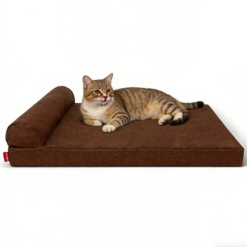Orthopedic Dog Bed Non-Slip Base Pet Bed Pillow Memory Foam with Double Waterproof Washable Cover Washable Sponge Cat Nest