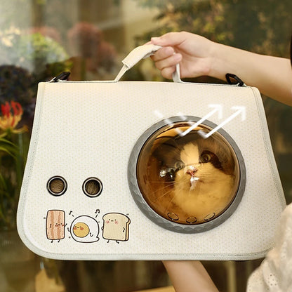 portable Cat Carrier Bag for Cats Pet Carriers Backpacks for Small Dogs Transparent Window Breathable Dog Cat Carrier for Travel