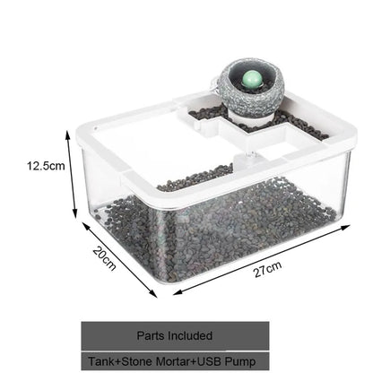 Acrylic Ecological Filter Fish Tank Silent Operation Desktop Mini Fish Tank Self Filtration Water Circulation Ancient Culture