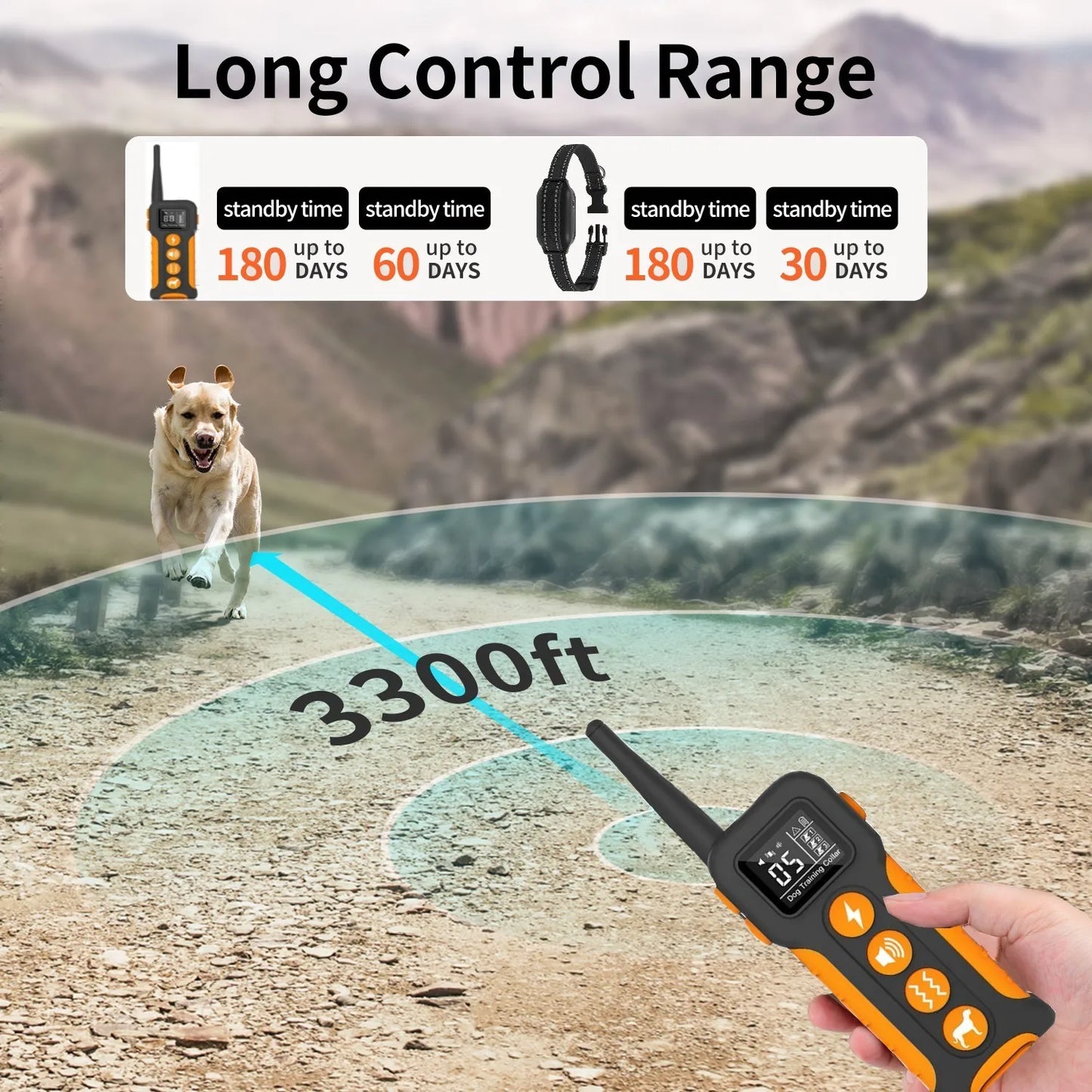 1000M Electric Dog Training Collar 9 Different Tones Dog Anti Bark Collar Waterproof Rechargeable Trainer Collar Max for 3 dogs