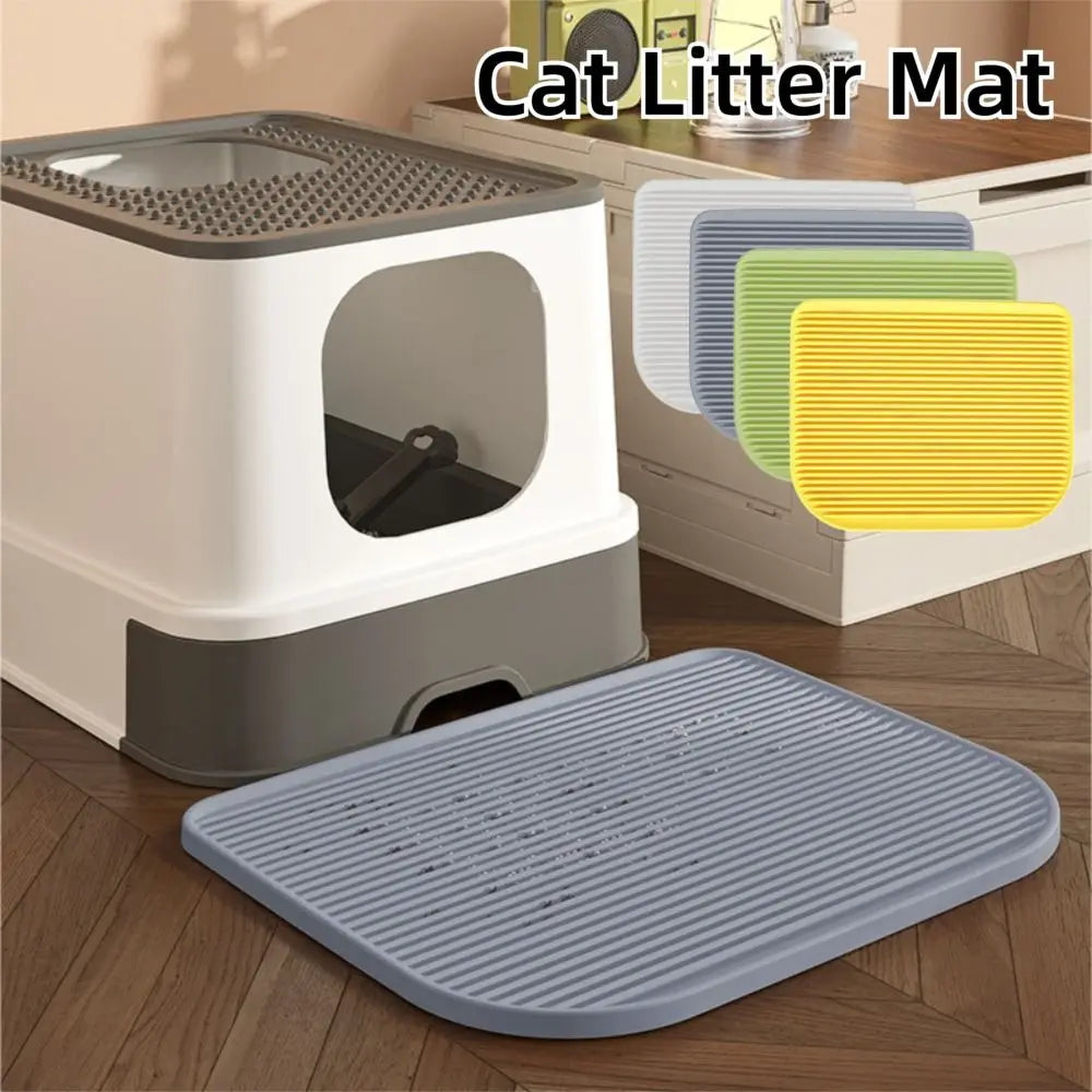 Durable Super Hard Cat Litter Mat Waterproof Splash-Proof Litter Catcher Non Slip Scratch-proof Litter Trapper Pad Pet Grooming