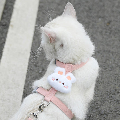 Cat Harness and Leash Sets Adjustable Dog Harness for Small Dog Leash Breashable Pet Harness Out Walking Dog Strap Cat Accessory