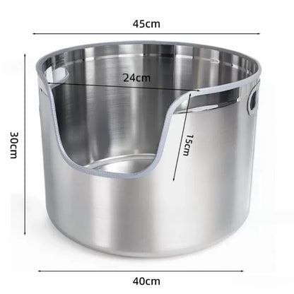 Stainless Steel Cat Litter Box Cat Toilet Litter Pet Cats Sandbox Self-cleaning Cats Supplies Sand Boxes Carrier Pets Sandboxes
