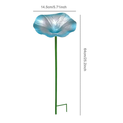 Bird Bath Metal Decoration Decorative Bird Feeder for Lawn Balcony Outside