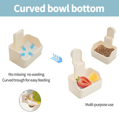 Rabbits Feeder Universal Small Pets Food and Water Bowl Cage Feeder for Bird, Rabbit, Guinea Pig, Chinchilla, Hamster