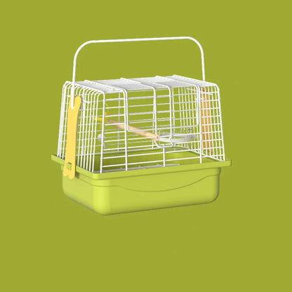 Removable Portable Bird Cage Durable Bite Resistant Bird Travel Carrier Cage with Handle with Standing Pole Bird Carrier Bag