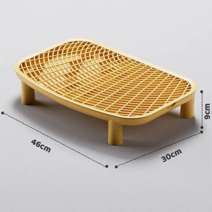 Plastic Pet Cat Litter Mat Anti-carrying Heightened Cat Litter Trapping Mat Multi-color Double-layer Cat Litter Pad Pet Falling