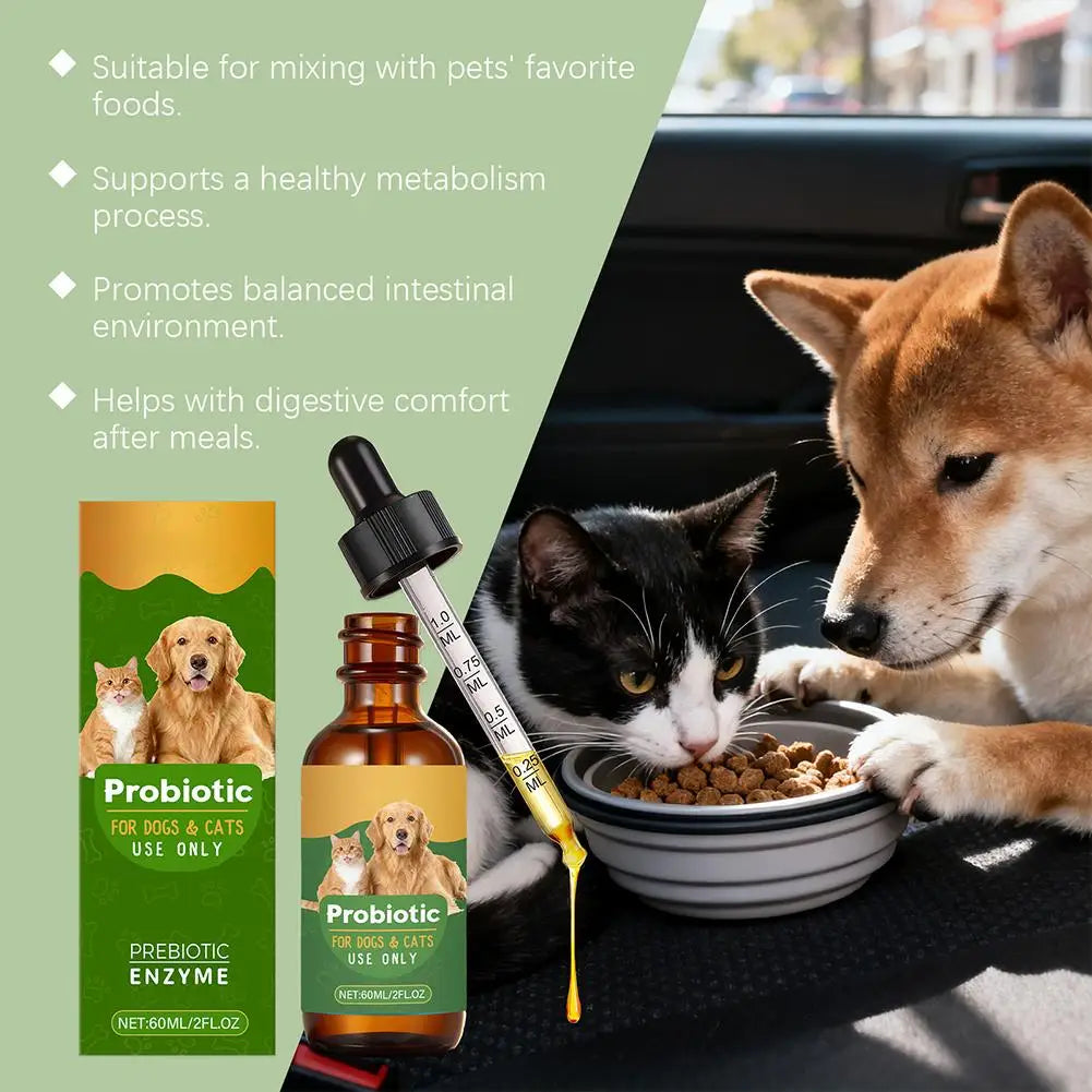Pet Nutrition Supplement Probiotic Drops Containing Enzymes Used For Dog Cat Digestion And Immune Support Health Supplement
