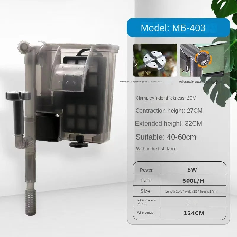 Aquarium Waterfall FilterFish Tank FilterGlass Box External FilterAccessoriesAquarium Equipment