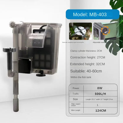 Aquarium Waterfall FilterFish Tank FilterGlass Box External FilterAccessoriesAquarium Equipment