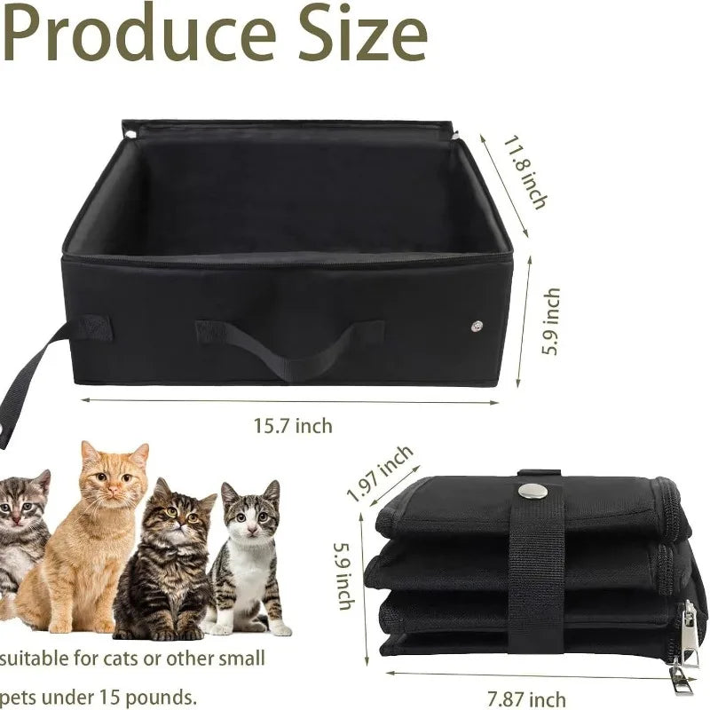 Outdoor Cat Sandboxes Portable Self-Cleaning Cat Litter Box For Travel Covered Pet Toilet Waterproof Bathroom For Pet Foldable