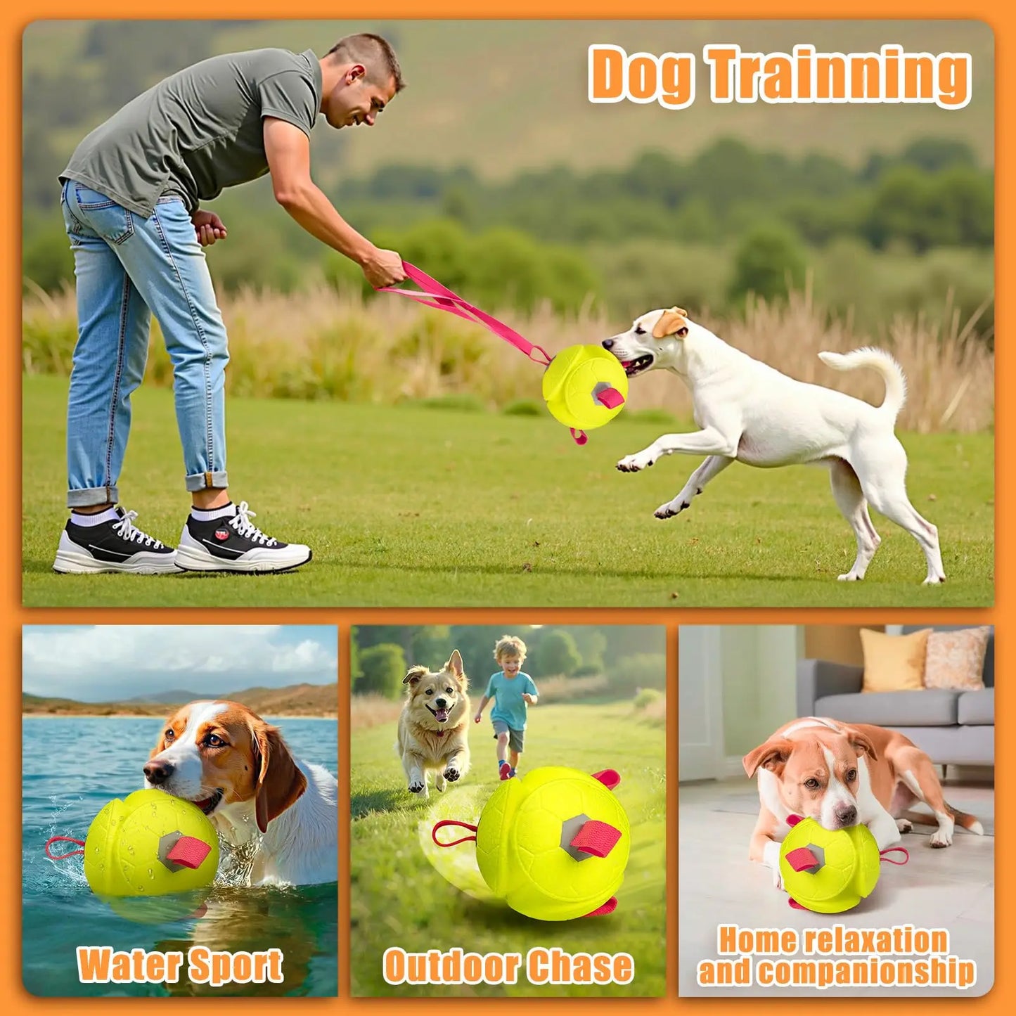Dog Toy - Floats in Water - Great for Interactive Play - Made of Durable Foam - Suitable for Large Dogs - Large Size - 15cm Diameter - 1 Piece