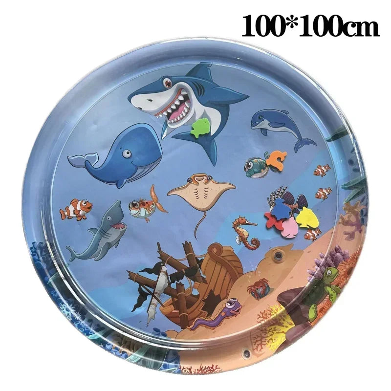 Pet Water Sensory Play Mat for Cats and Dogs Thickened Cooling Pad Interactive Self Play Toy for Pets Summer Indoor Activity